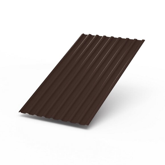 Профилированный лист 20х1100 (PURETAN, 20, Коричневый Шоколад, 0.5)