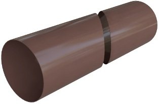 Труба водосточная ПВХ, цвет коричневый, длина 4м, диаметр 95 мм