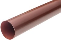 Труба водосточная ПВХ, цвет красный, длина 3 м, диаметр 95 мм