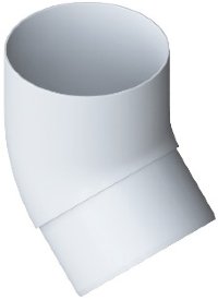 Колено трубы 45° ПВХ, цвет Белый