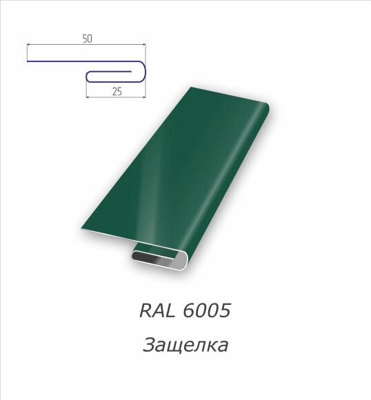 Защелка с полимерным покрытием RAL 6005
