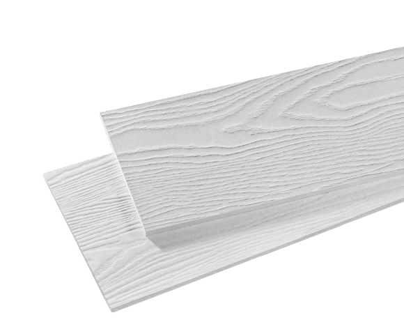 Фиброцементная фасадная доска белая неокрашенная 3000х190х8 мм