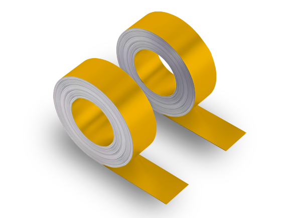 Штрипс с полимерным покрытием Полиэстер, цвет RAL 1004 (Золотисто-желтый)