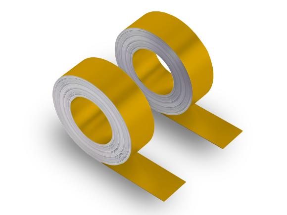 Штрипс с полимерным покрытием Полиэстер, цвет RAL 1005 (Медово-желтый)