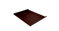 Фальц двойной стоячий 0,5 GreenCoat Pural с пленкой на замках RR 887 шоколадно-коричневый (RAL 8017 шоколад)
