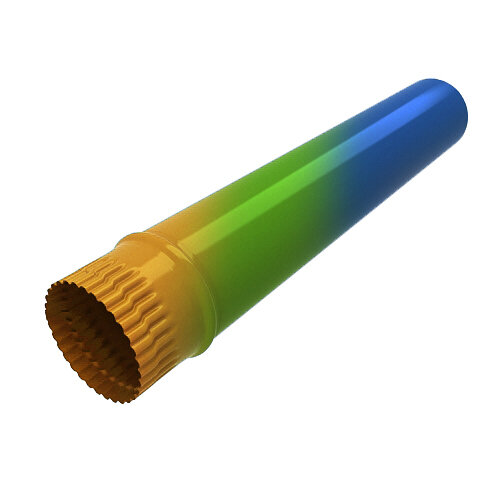 Труба водосточная диаметр 130 мм, Порошковое покрытие, длина 3 м., все остальные цвета каталога RAL, кроме металлизированных и флуоресцентных