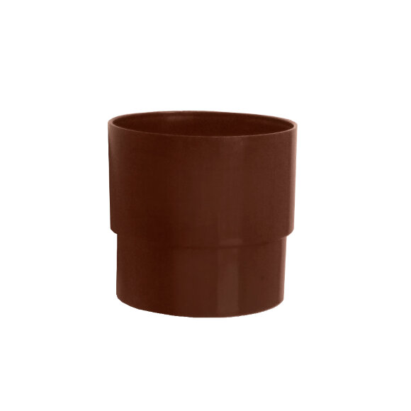 Муфта для водосточной трубы 80 мм цвет коричневый