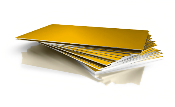 Плоский лист с полимерным покрытием, цвет RAL 1004